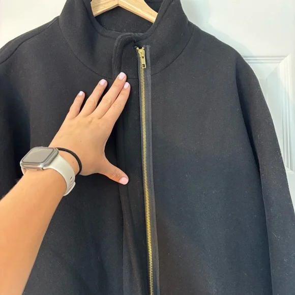 J. Crew City Coat Wool Blend Long Pea Trench Coat Winter Heavy 16 Preppy Classic - Picture 7 of 14